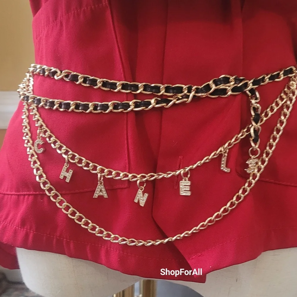Chanel Gold and Black Chain Belt - Picture 11 of 15